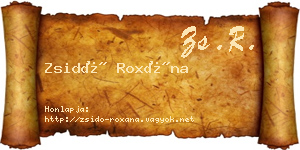 Zsidó Roxána névjegykártya