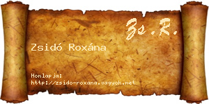 Zsidó Roxána névjegykártya