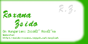 roxana zsido business card